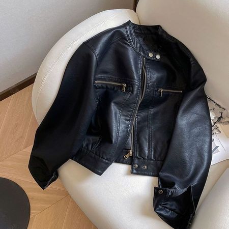 Women's Retro PU Leather Jacket